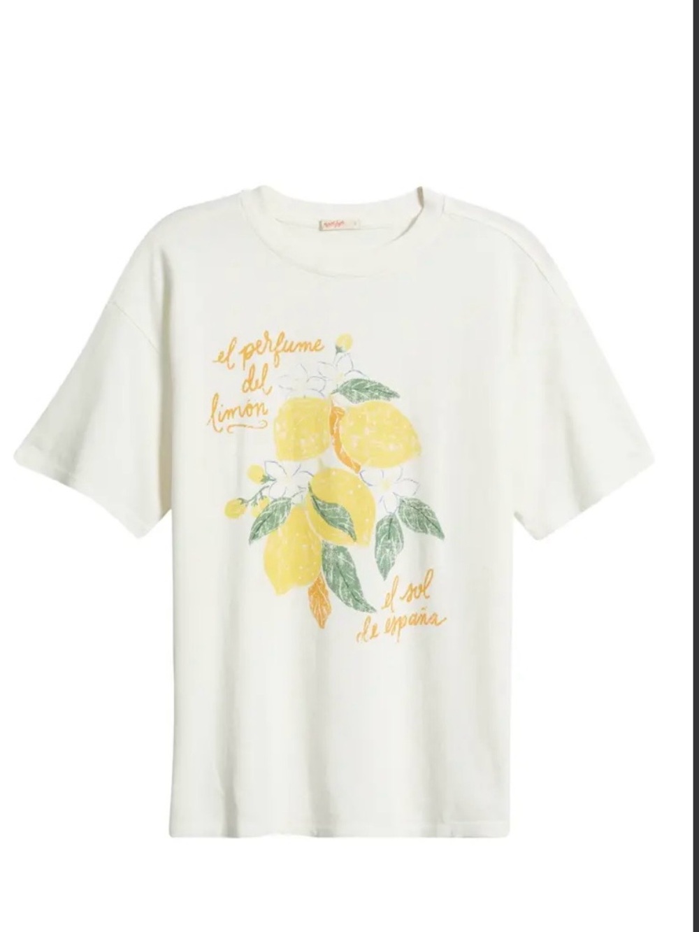 Marine Layer Hemp women’s White Lemon Graphic Tee